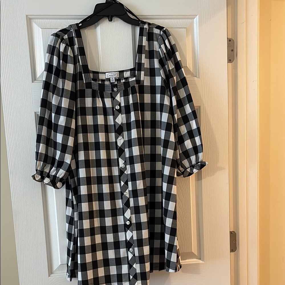 Mud Pie—Black and White Checkered Dress